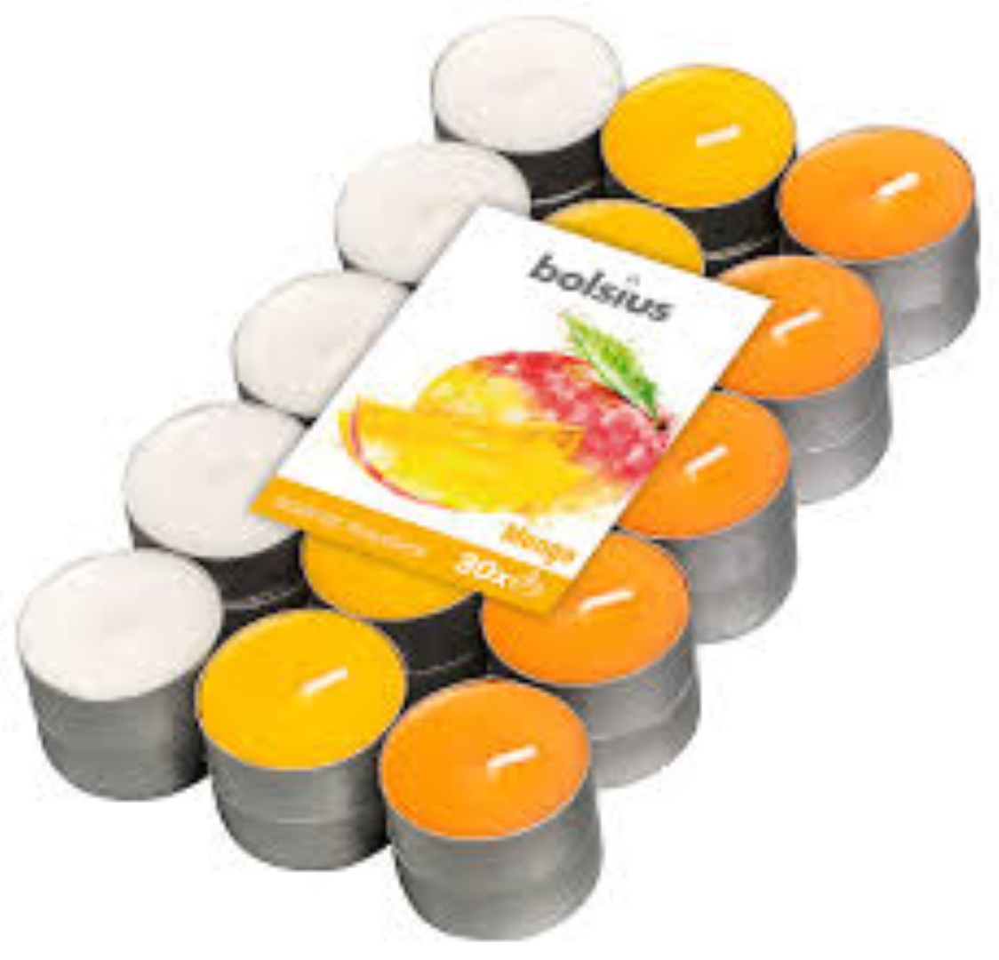 BOLSIUS AROMATIC 30 TEALIGHTS EXOTIC MANGO (10)